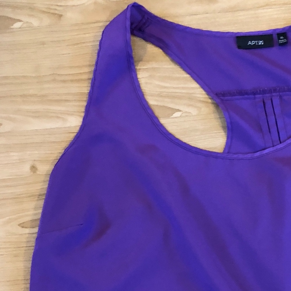 Purple Polyester Racerback Tank XL